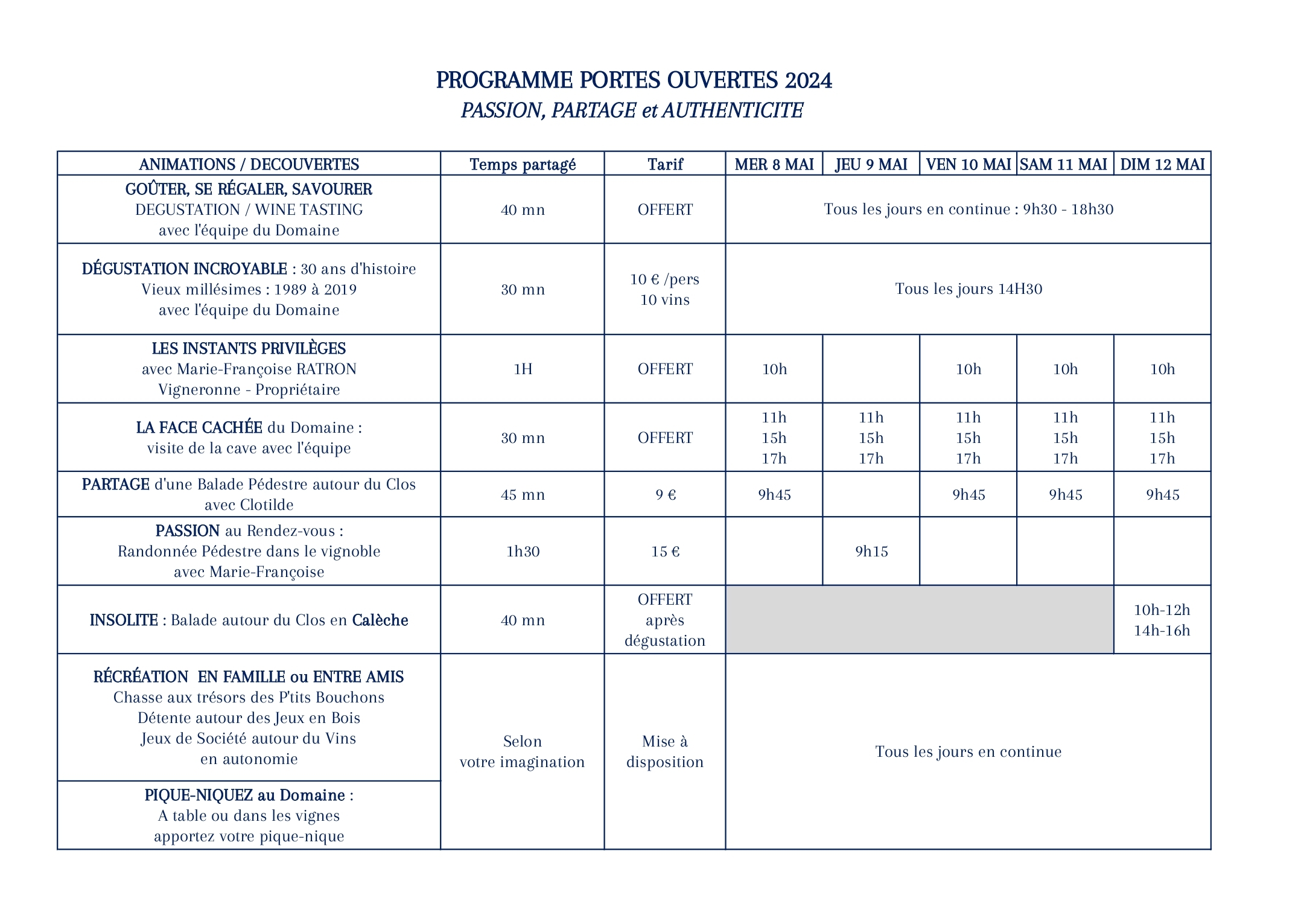 2024 programme